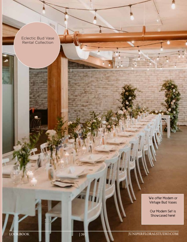 A look inside: reception tablescape page